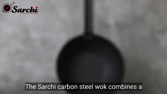 22インチ カーボンスチール中華鍋